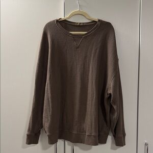 nuuds Women's Brown Crewneck Sweater